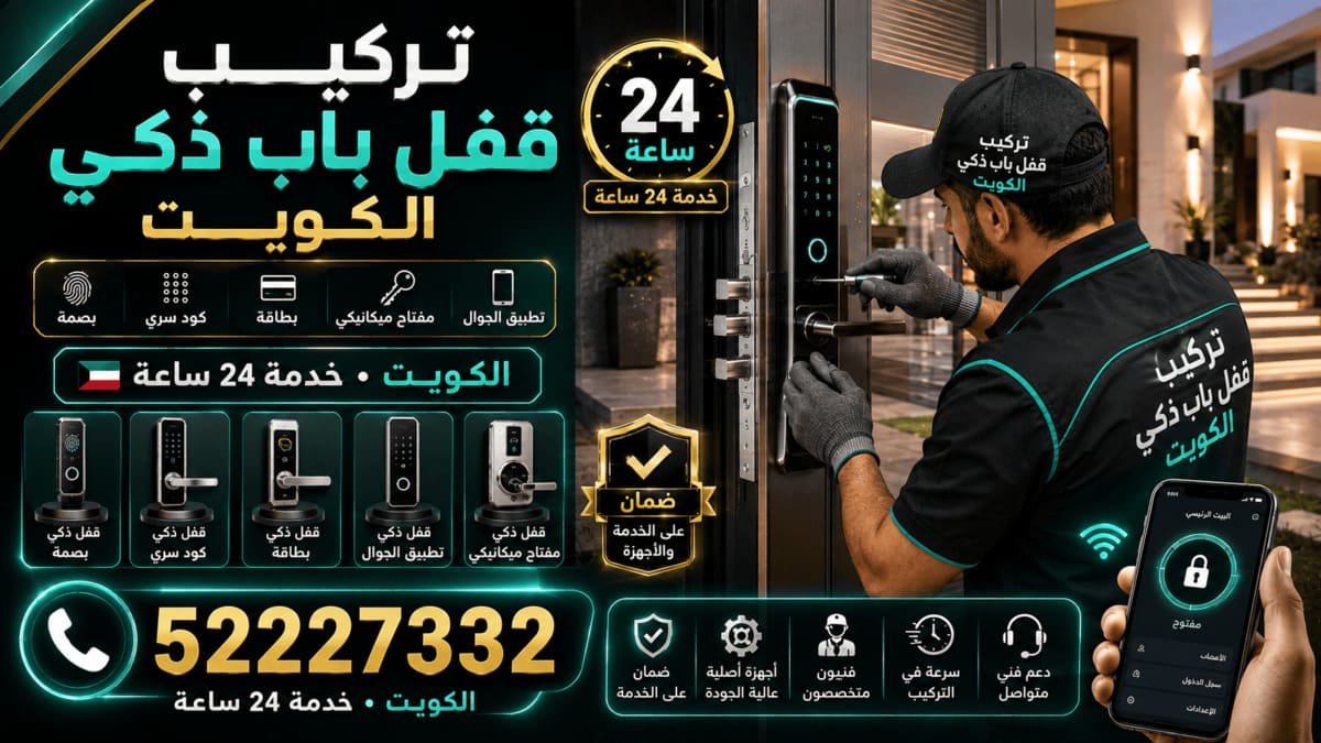 تركيب قفل باب ذكي في الكويت